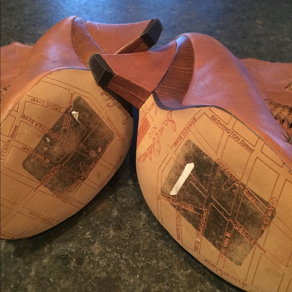 Sam edelman peep toe booties -sz 7.5 - Picture 5 of 5