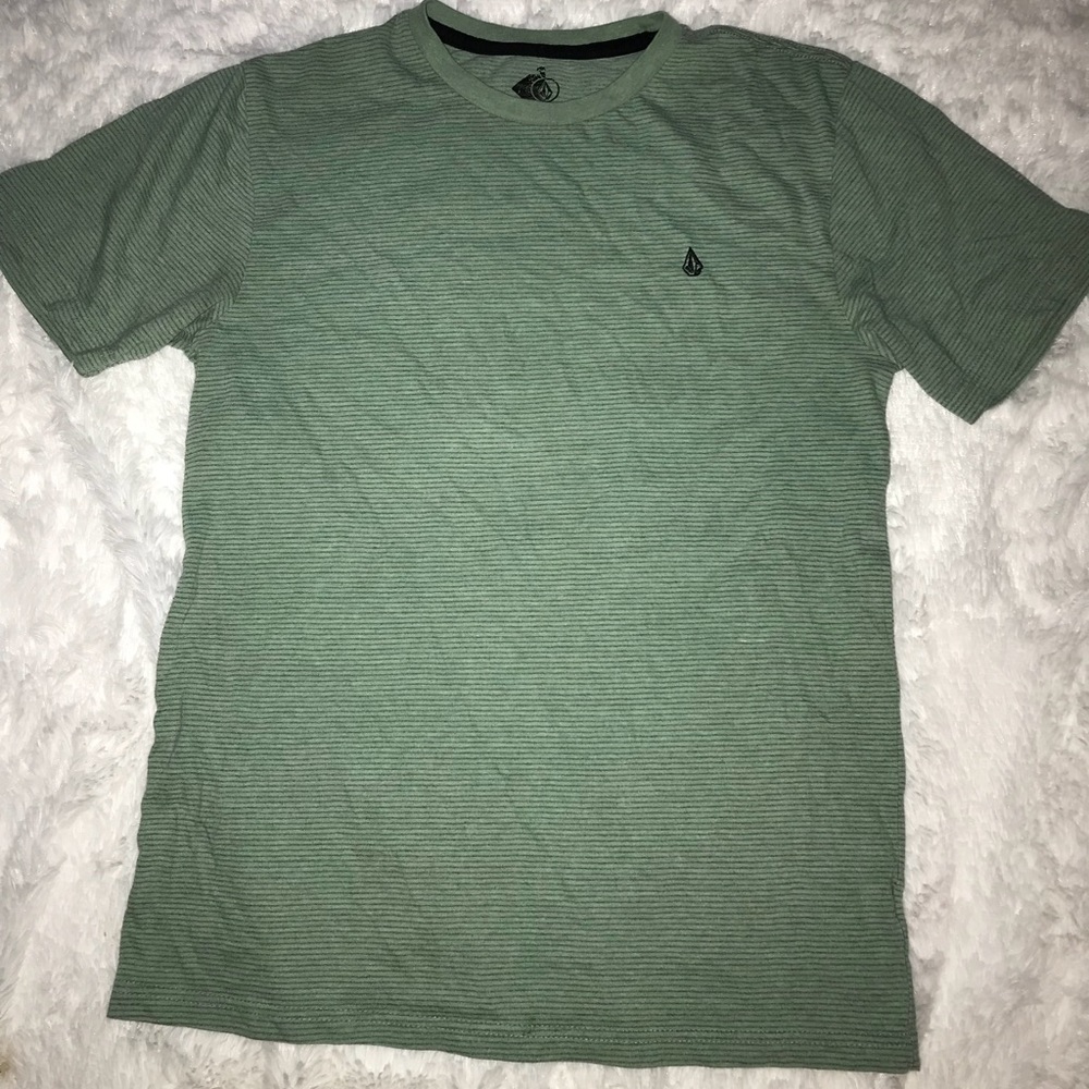 striped green Diamond Supply Co. shirt