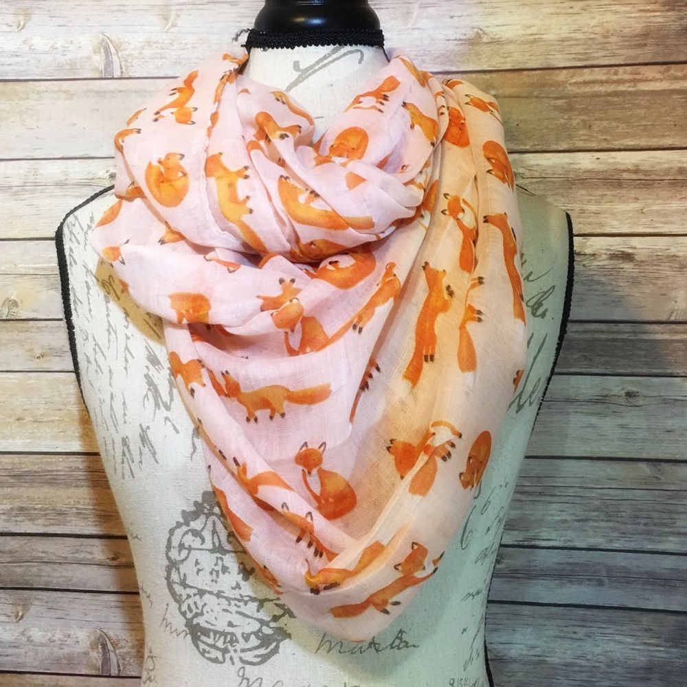 Pink Fox scarf/wrap