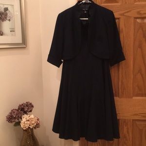 Very dressy sleeveless dress with jacket in Navy