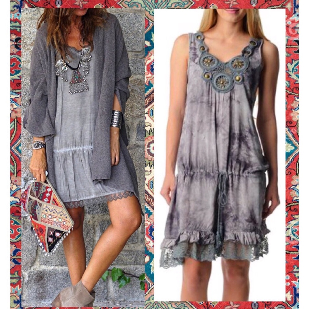 🎉HP- Boho Tie Dye Slip Dress