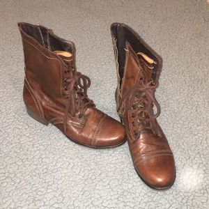 Steve Madden Leather Combat Boots