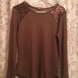 Brown boutique top size small