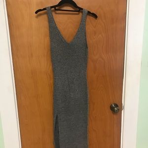 ❌SOLD❌ Forever 21 long grey dress w/ slit