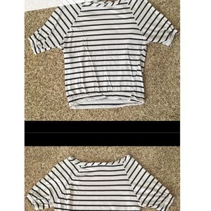 Gray and black stripped Alloy shirt