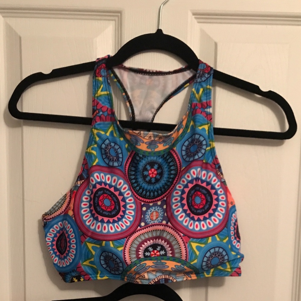 BRAND NEW Top + Bottom Colorful Bathing Suit