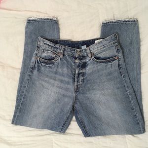 High waisted denim jeans