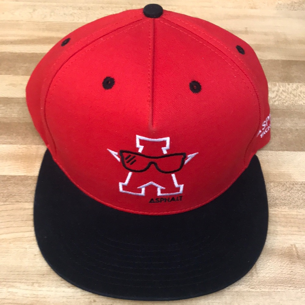 Red and Black Asphalt Yacht Club Hat