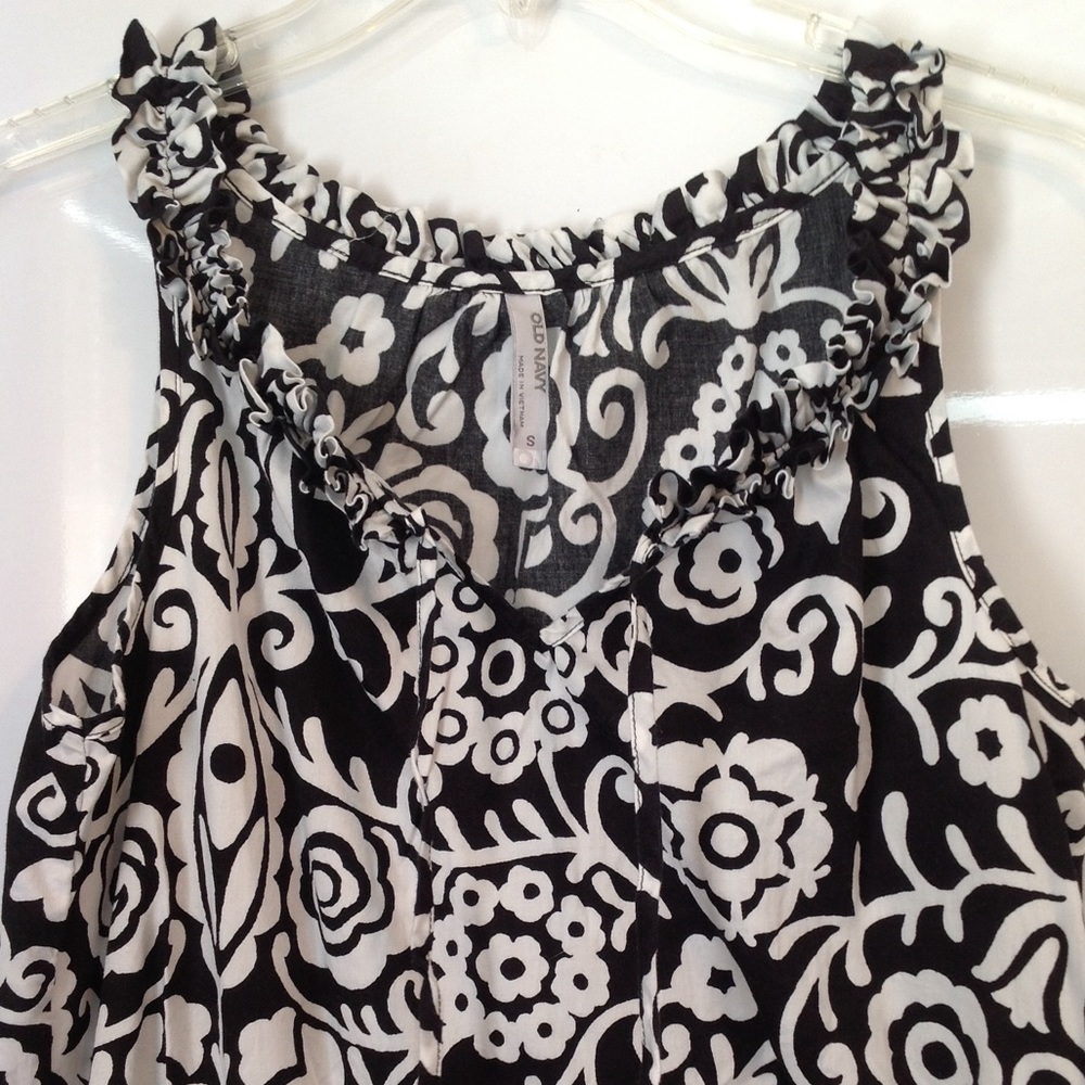 Black & White Ruffle Summer Dress