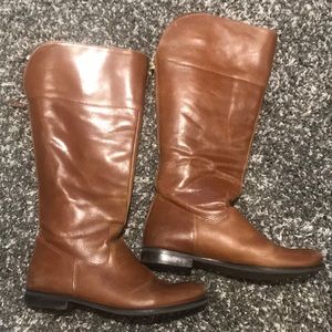 Genuine leather riding style boot