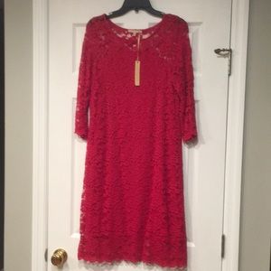 Gibson Latimer Red Lace Dress
