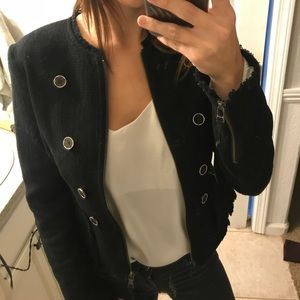Banana Republic Petite Cotton Moto Jacket Blazer