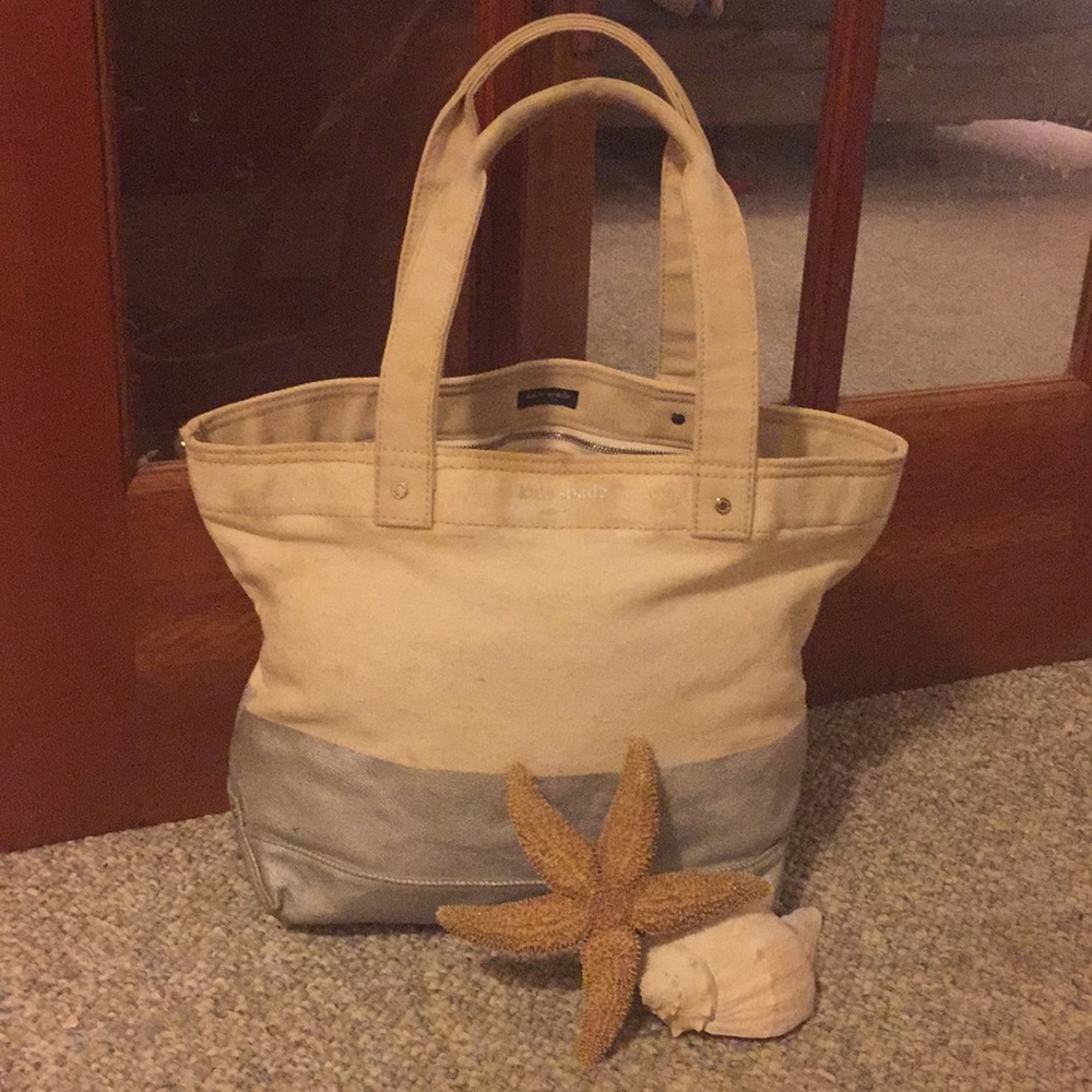 Kate spade canvas dipped tote