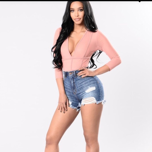 Pink sheer bodysuit size small - Picture 5 of 5