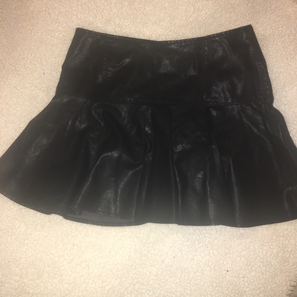 Free people leather skirt