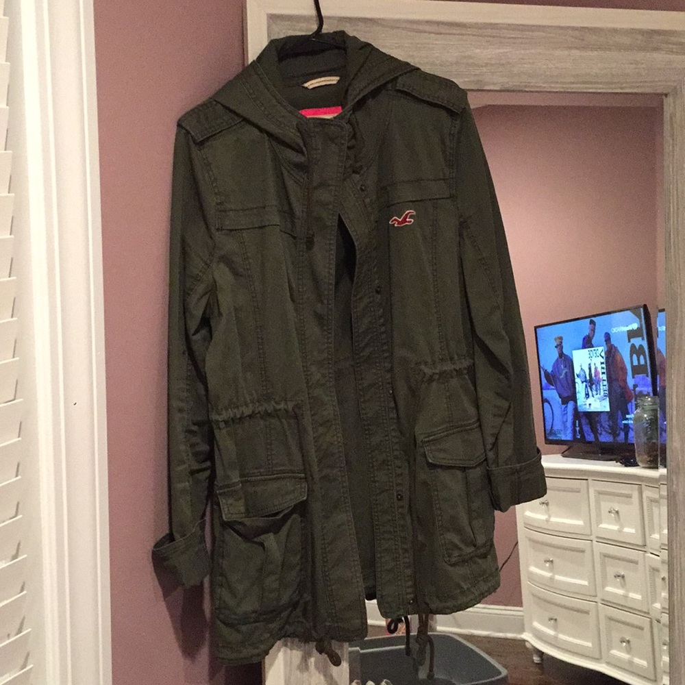 Hollister Army Green Jacket
