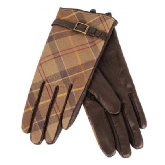 barbour tartan gloves