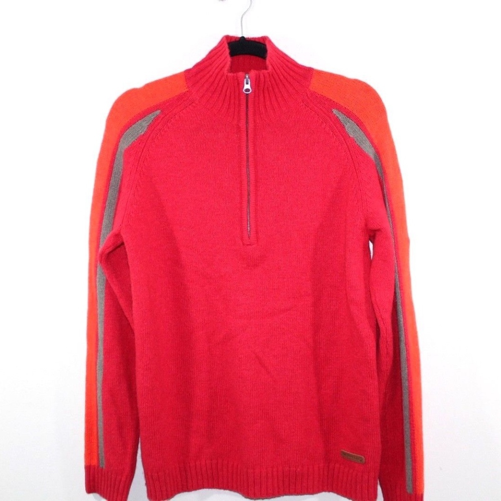 Merrell Mens Small Half Zip Wool Hiking Sweater