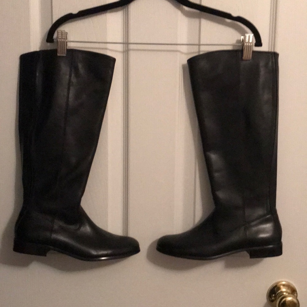 Kenneth Cole Black Leather Riding Boots