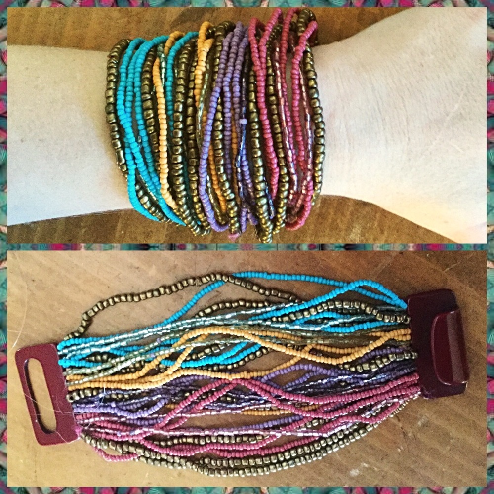 Boho Beaded Multi-Strand Bracelet - Picture 2 of 2