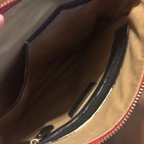 Antonio Melani Red Faux Crocodile Cross Body Bag. - Picture 5 of 5