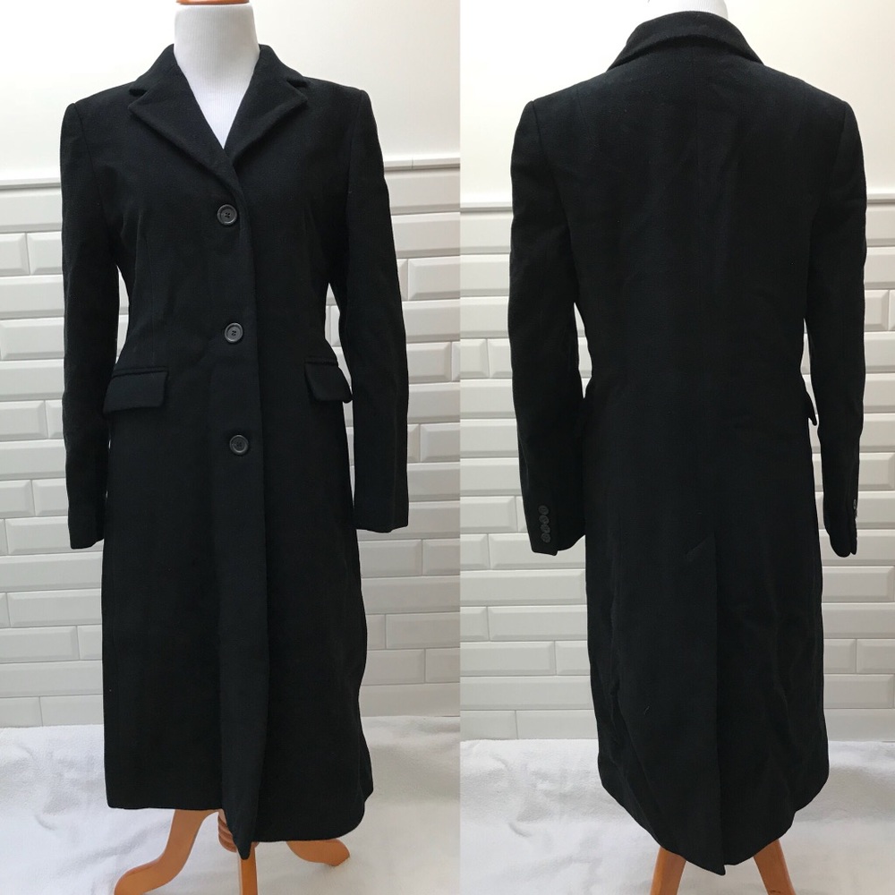 J. Crew Long Top Coat - Black