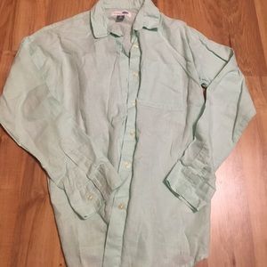 Mint linen/Cotten button down