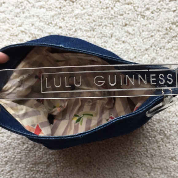 Lulu Guinness Denim Shoulder Bag - Picture 7 of 8