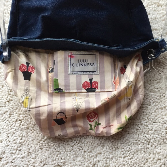 Lulu Guinness Denim Shoulder Bag - Picture 8 of 8