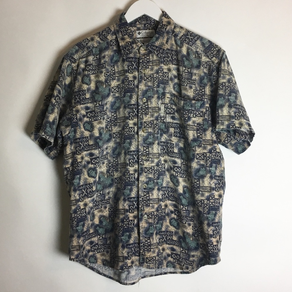 Columbia Sportwear Short Sleeve Casual Medium Blue