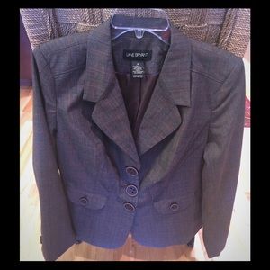 Brown Plaid Jacket Plus Size