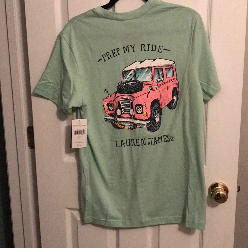 NWT! Lauren James Prep My Ride Pocket Tee