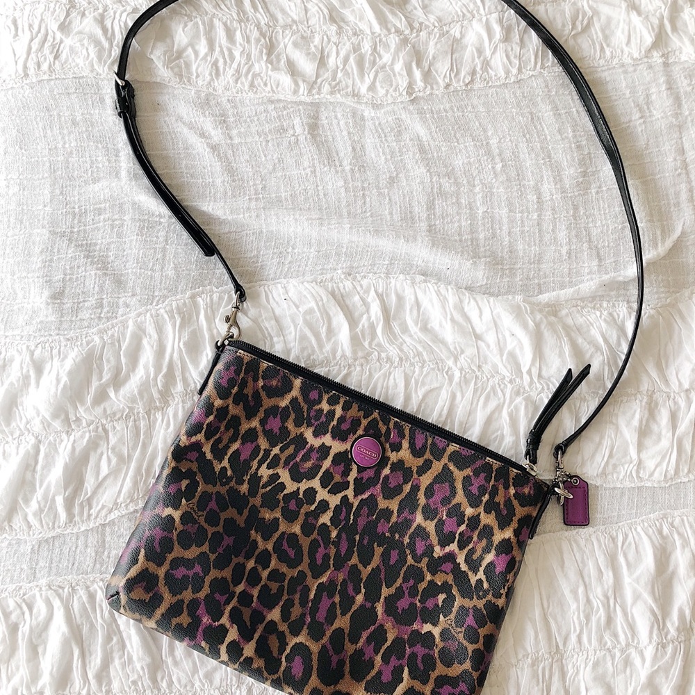 Authentic Coach animal print purse