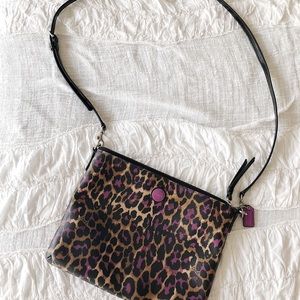 Authentic Coach animal print purse