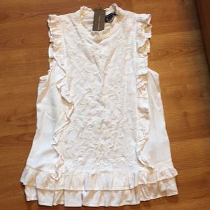 NWT white sleeveless top