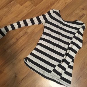 Grey and cream striped shirt