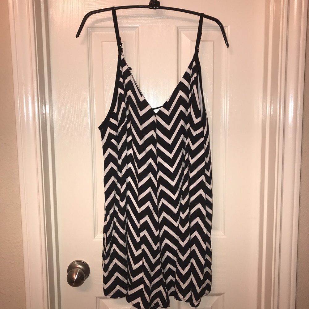 Black and white romper