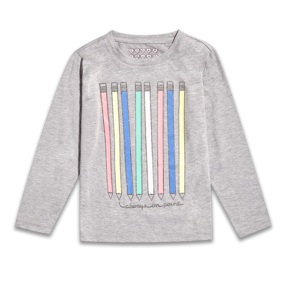 Girl LS shirt Sz 2-8  "always on point"