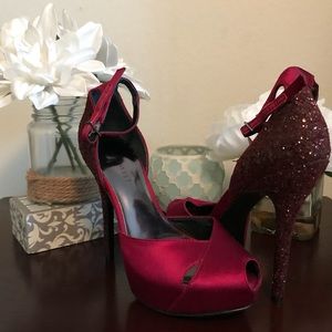 Burgundy pumps
