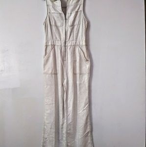 NWT Free People Denim Jumpsuit, zip up, sleeveless