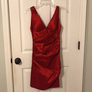 Red CACHE holiday dress
