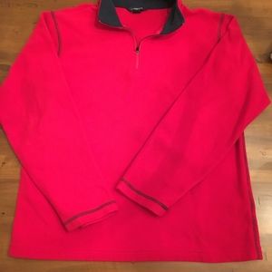 Lands End Red Fleece pullover, size youth 14-16