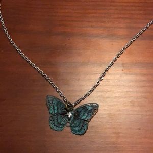 Vintage style Butterfly pendant Necklace