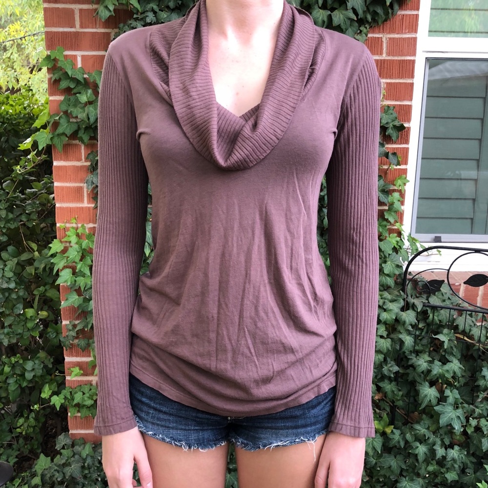 {Splendid} Cowel Neck long sleeve