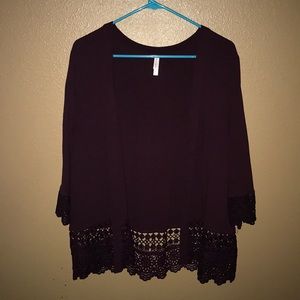 Burgundy kimono