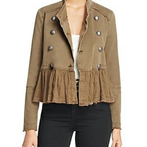 Free People Ruffled Military Jacket