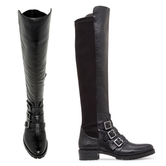 NEW! MULTI-BUCKLED TALL MOTO BOOTS - Picture 2 of 6