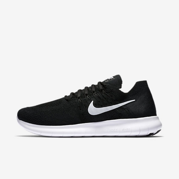 New Nike Black Free RN Flyknit Sneakers - Picture 2 of 8