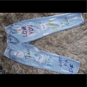 Boohoo Distressed Mom Jeans