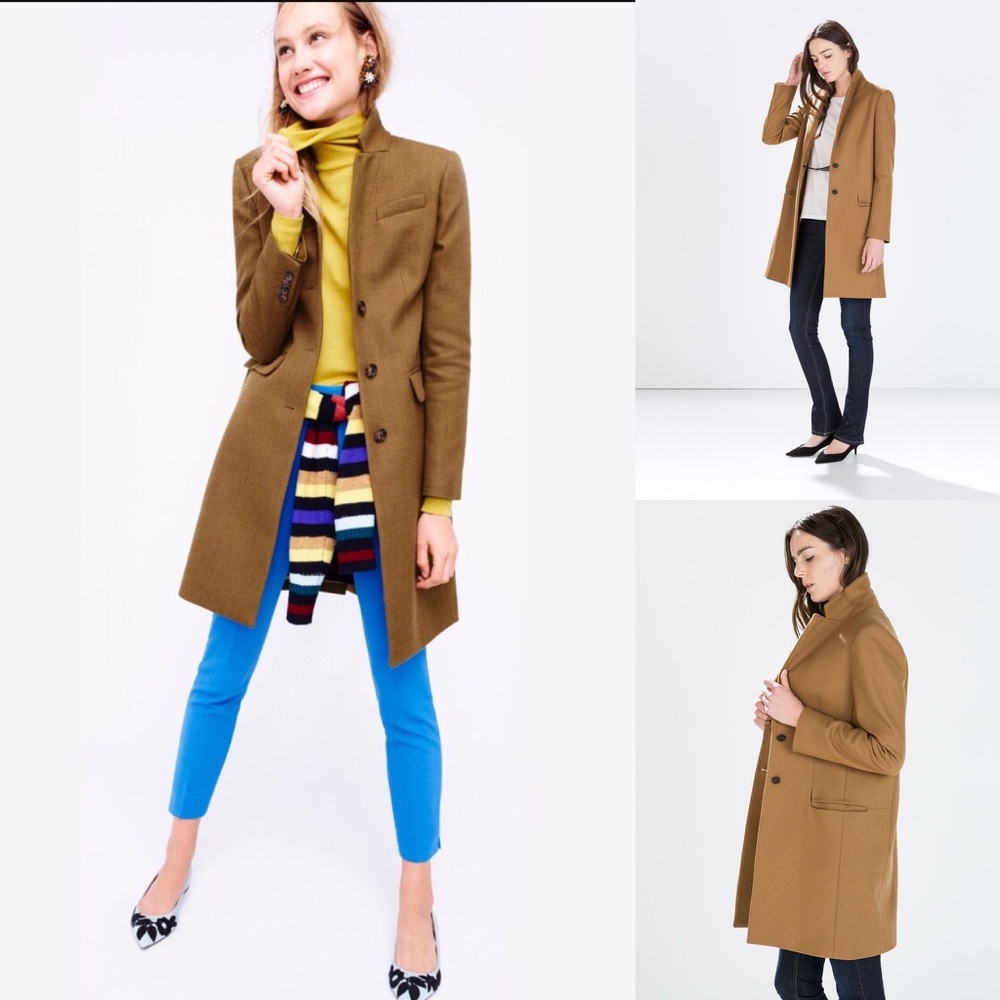 ZARA Camel Colored Wool Coat.